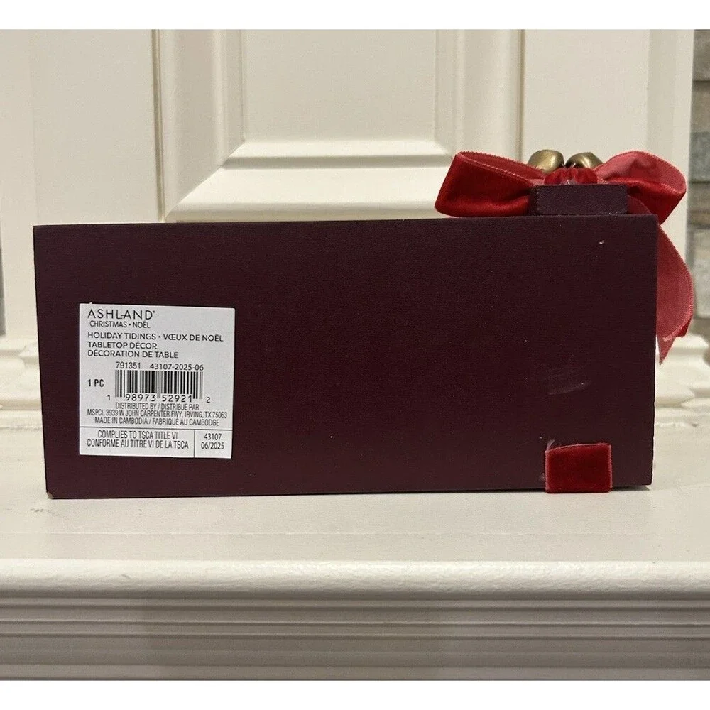 Ashland Holiday Tidings Merry Tabletop Red Gold Christmas Decor